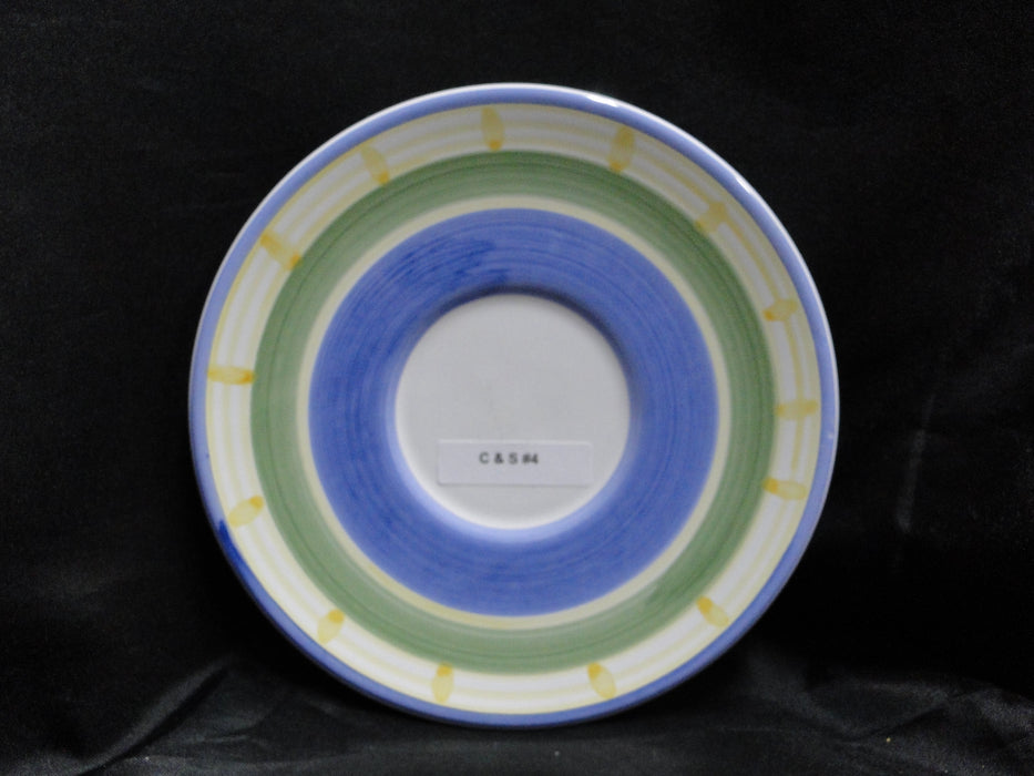 Willams Sonoma Marisol, Blue, Yellow, Green: Cup & Saucer Set (s), 3 1/8"