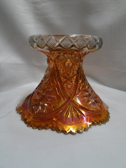 Imperial Glass Cosmos Marigold: 11 3/4" x5" Punch Bowl & 4 7/8" Stand