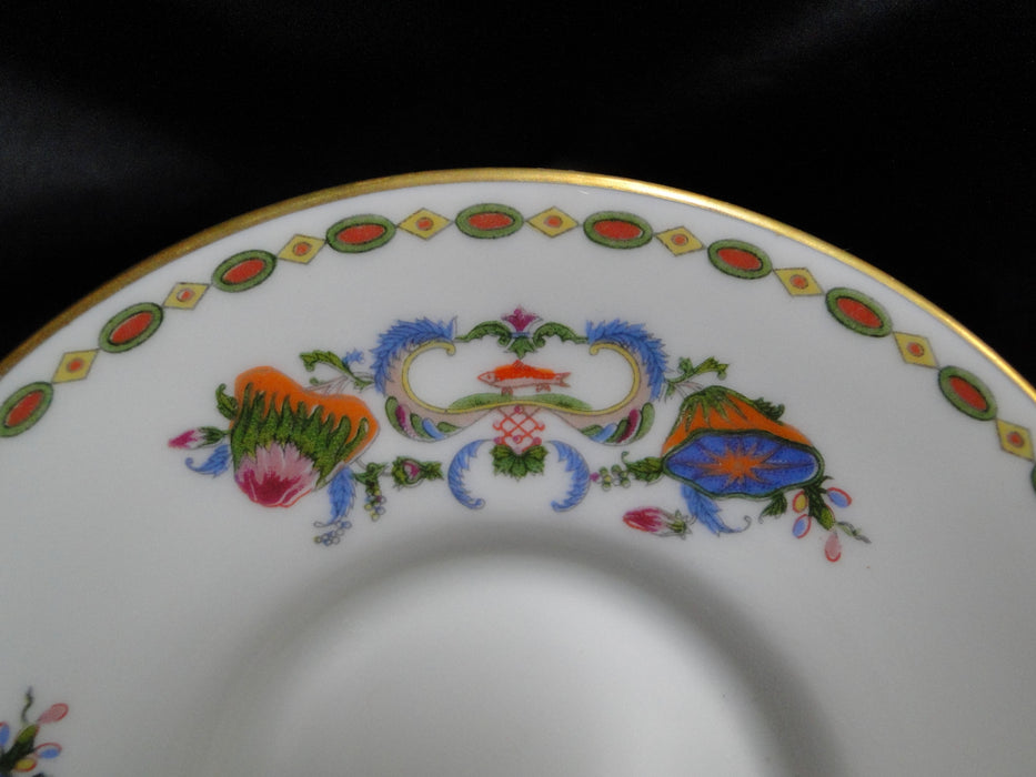Raynaud Ceralene Vieux Chine, Multicolored Flowers: Demitasse Cup & Saucer Set