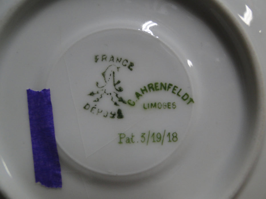 Charles Ahrenfeldt Blue Lattice, Florals: Demitasse Cup & Saucer Set, 2", As Is