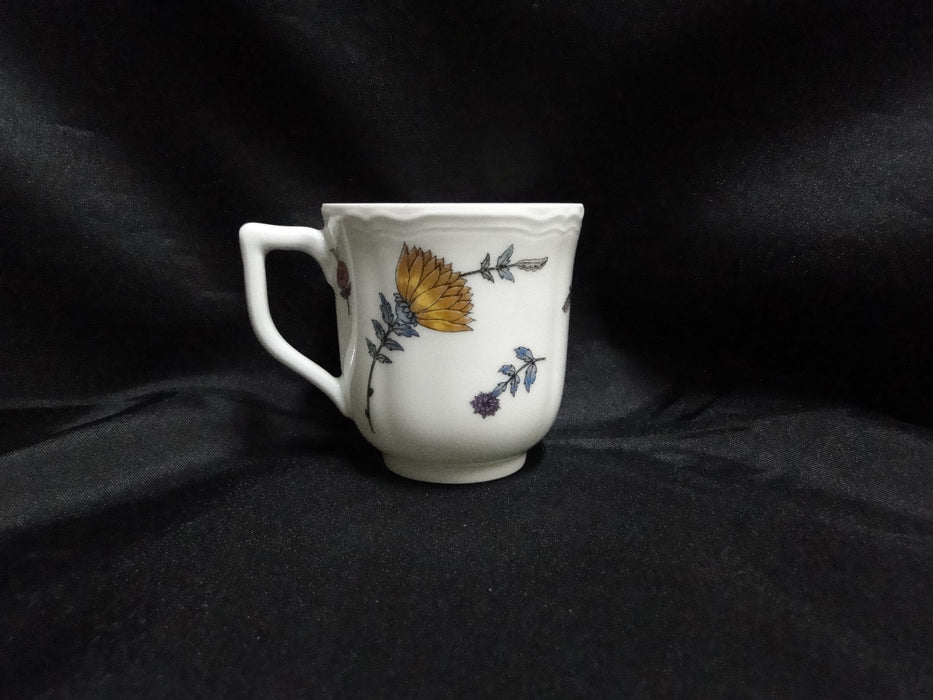 Raynaud Ceralene Anemones, Multicolored Flowers: Demitasse Cup & Saucer Set