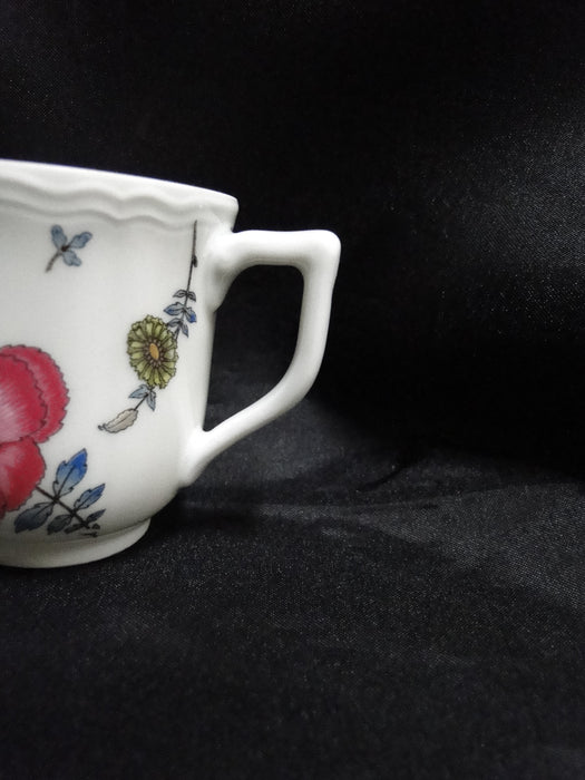 Raynaud Ceralene Anemones, Multicolored Flowers: Demitasse Cup & Saucer Set
