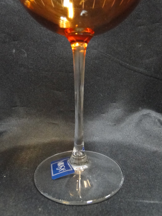 Mikasa Cheers Mix: Amber Balloon Wine, 9", Vertical Cuts