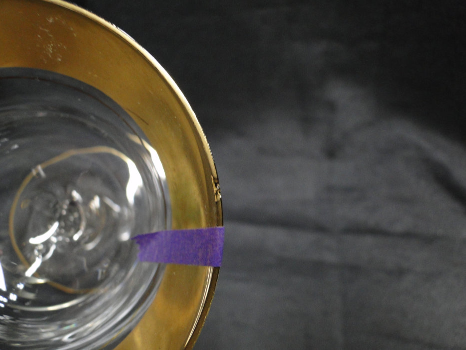 Glastonbury Lotus Minuet, #3720, Gold Encrusted: Liquor Cocktail, 5 1/8", As Is