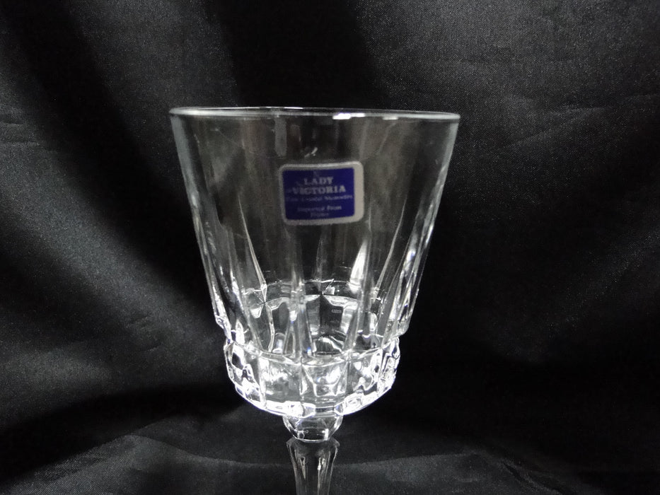 Cristal d'Arques Chantelle, Lady Victoria, Clear w/ Knob Stem: Wine (s), 6 1/4"