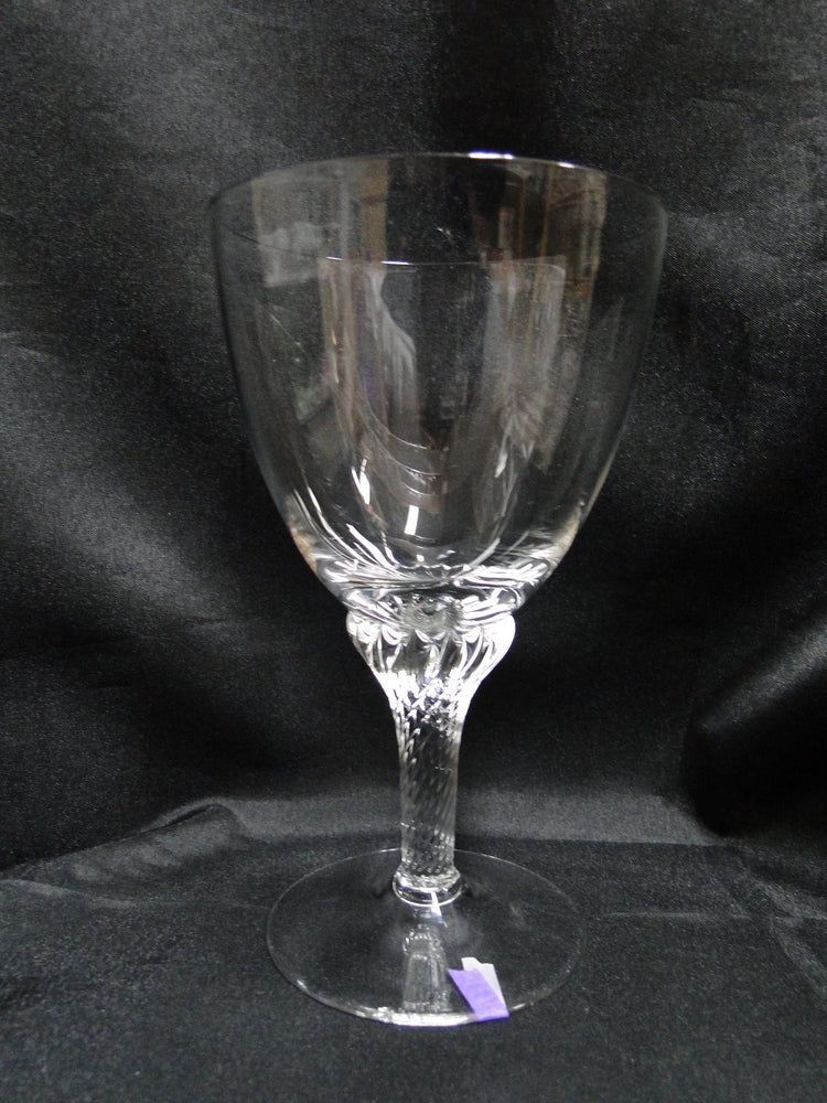Borgfeldt Lisa, Twisted Stem: Water or Wine Goblet, 6 1/4" Tall, As Is