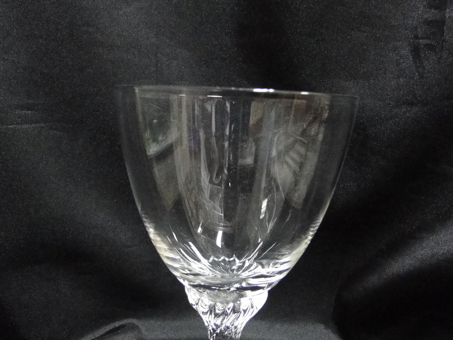 Borgfeldt Lisa, Twisted Stem: Water or Wine Goblet, 6 1/4" Tall, As Is