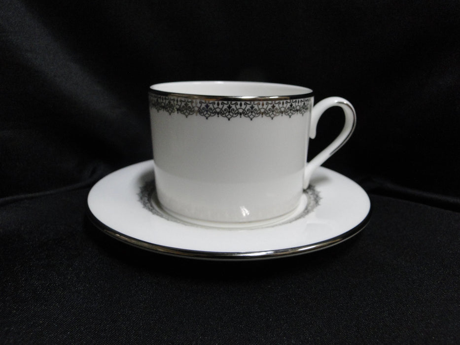 Lenox Lace Couture, Silver & Platinum: Cup & Saucer Set (s), 2 3/8" Tall