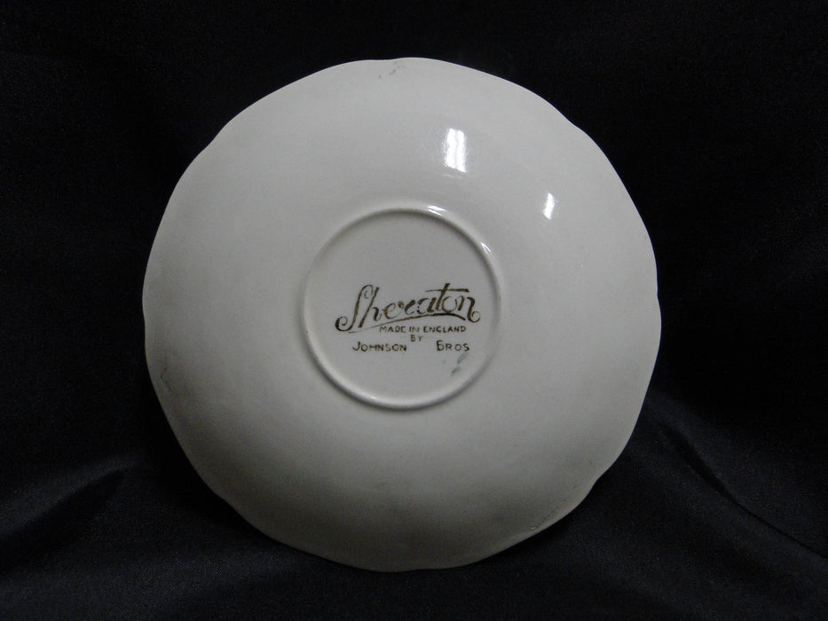 Johnson Brothers Sheraton, Floral Center: Cup & Saucer, No Design In, Crazing