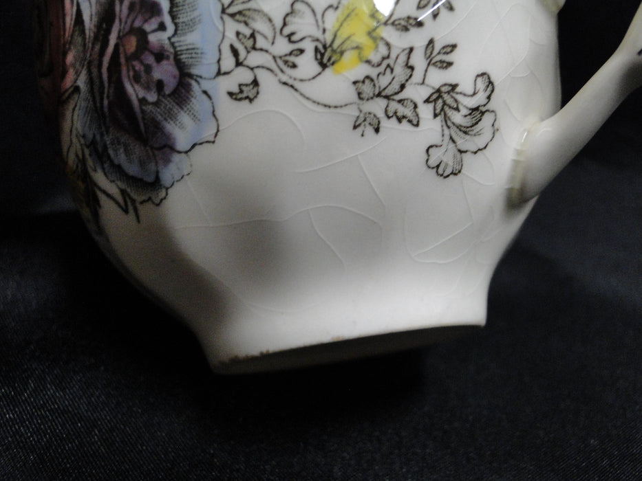 Johnson Brothers Sheraton, Floral Center: Cup & Saucer, No Design In, Crazing