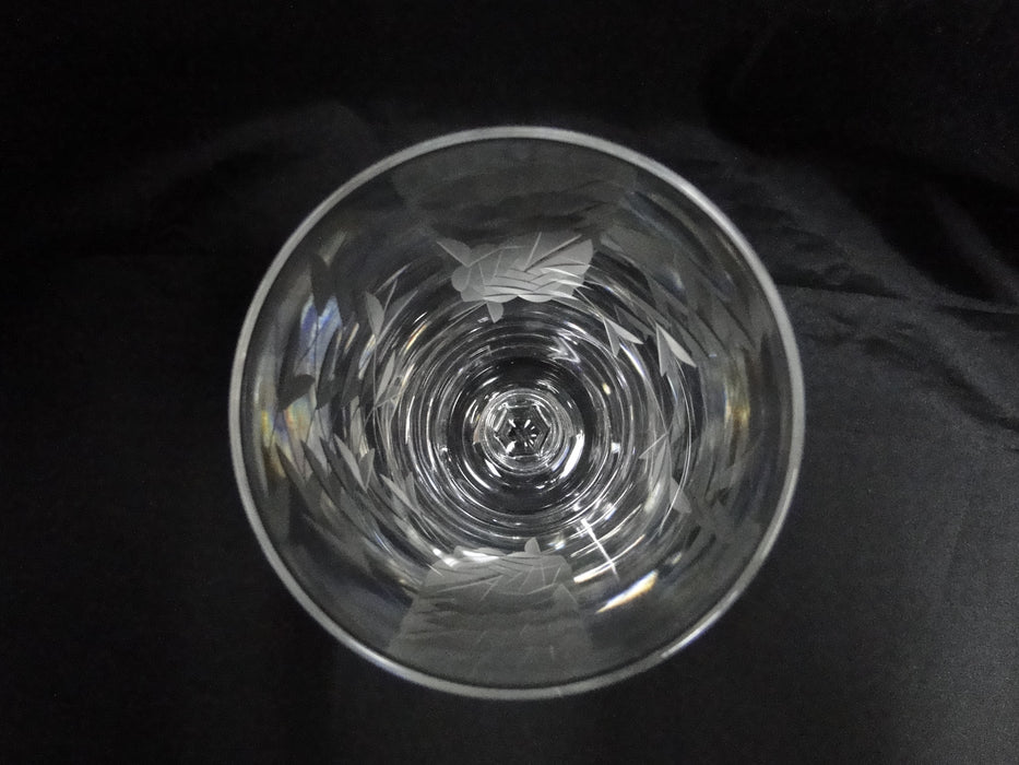 Failte Crystal Ireland Cut Flower Design: Water or Wine Goblet (s), 6 3/4" As Is