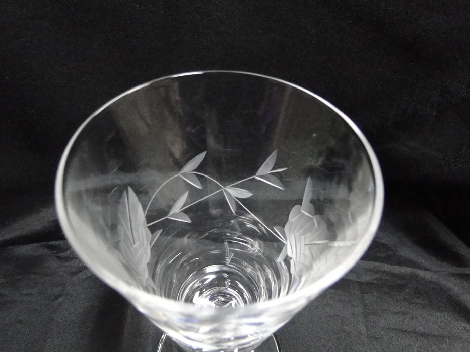 Failte Crystal Ireland Cut Flower Design: Water or Wine Goblet (s), 6 3/4" As Is