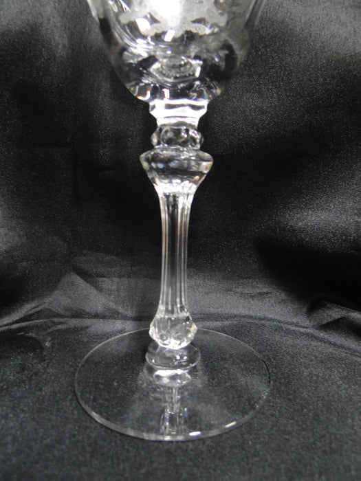 Tiffin Persian Pheasant, 17358, Etched Birds: Water or Wine Goblet (s), 8" Tall
