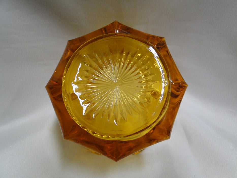 Fostoria Coin Glass Amber: Sugar Bowl No Lid, 3" Tall