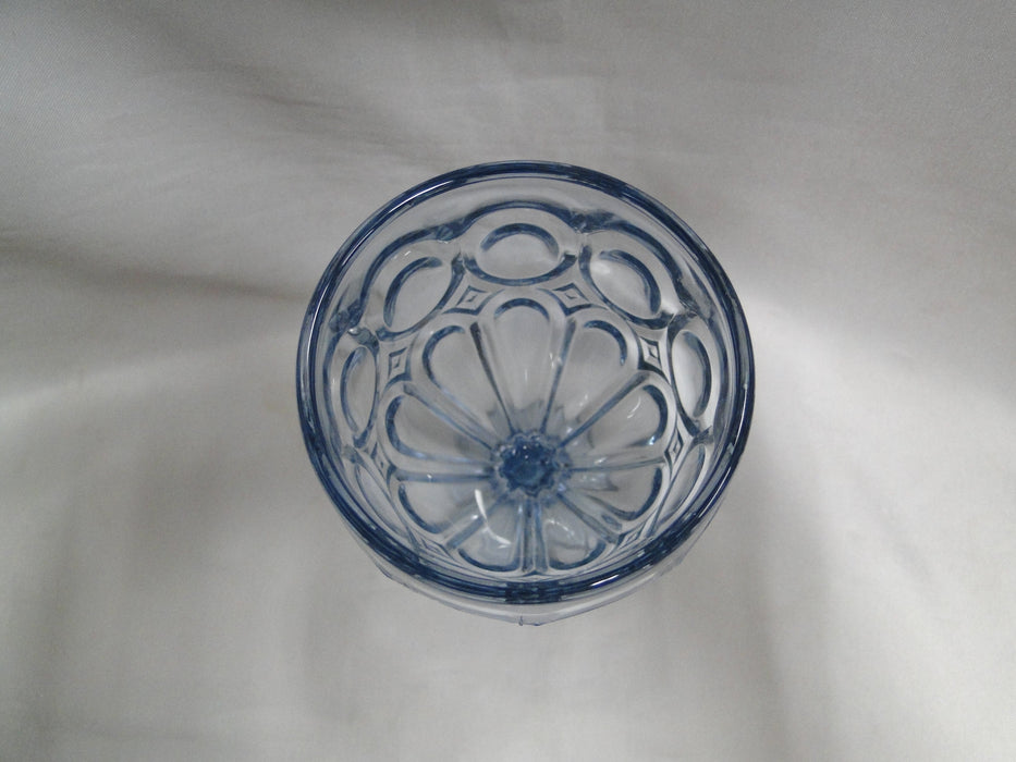 Fostoria Moonstone Light Blue, Thumbprints: Wine Glass, 5 1/8" Tall, As Is