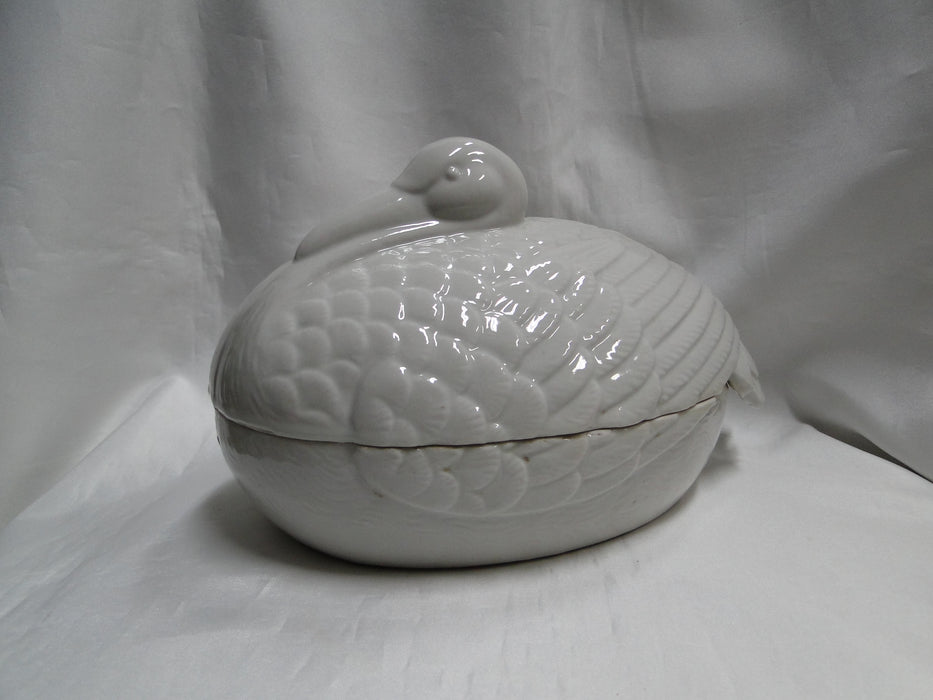 Fitz & Floyd Duck Oval Covered Baker, 8 3/8" Long, As Is