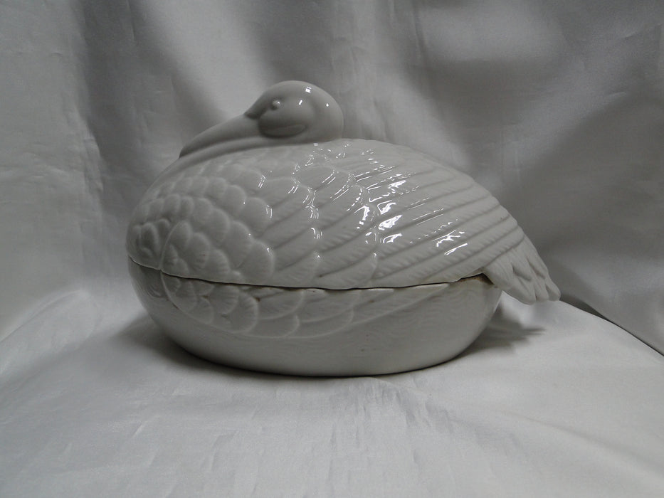 Fitz & Floyd Duck Oval Covered Baker, 8 3/8" Long, As Is