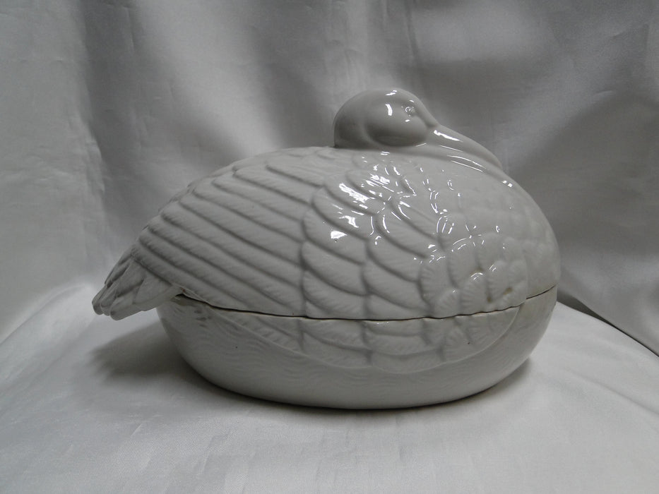 Fitz & Floyd Duck Oval Covered Baker, 8 3/8" Long, As Is