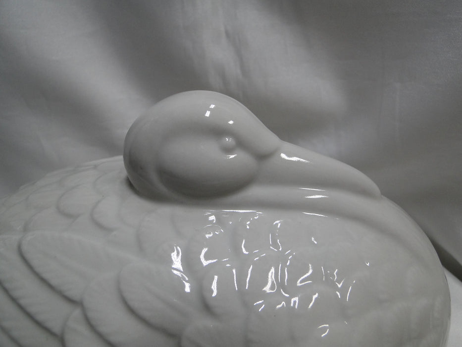 Fitz & Floyd Duck Oval Covered Baker, 8 3/8" Long, As Is