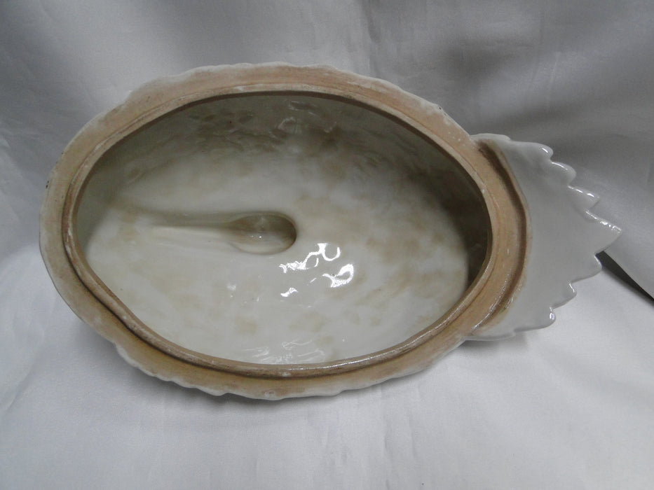 Fitz & Floyd Duck Oval Covered Baker, 8 3/8" Long, As Is
