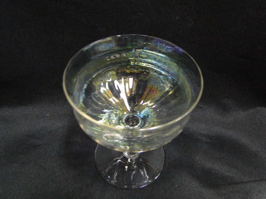 Iridescent Optic: Champagne / Sherbet (s), 4 1/2" Tall, As Is  --  MG#076