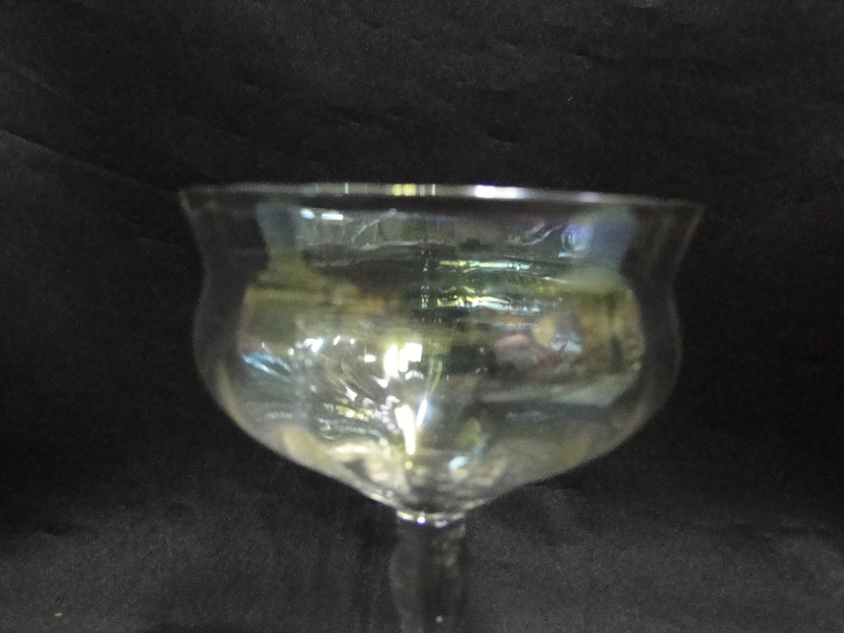 Iridescent Optic: Champagne / Sherbet (s), 4 1/2" Tall, As Is  --  MG#076