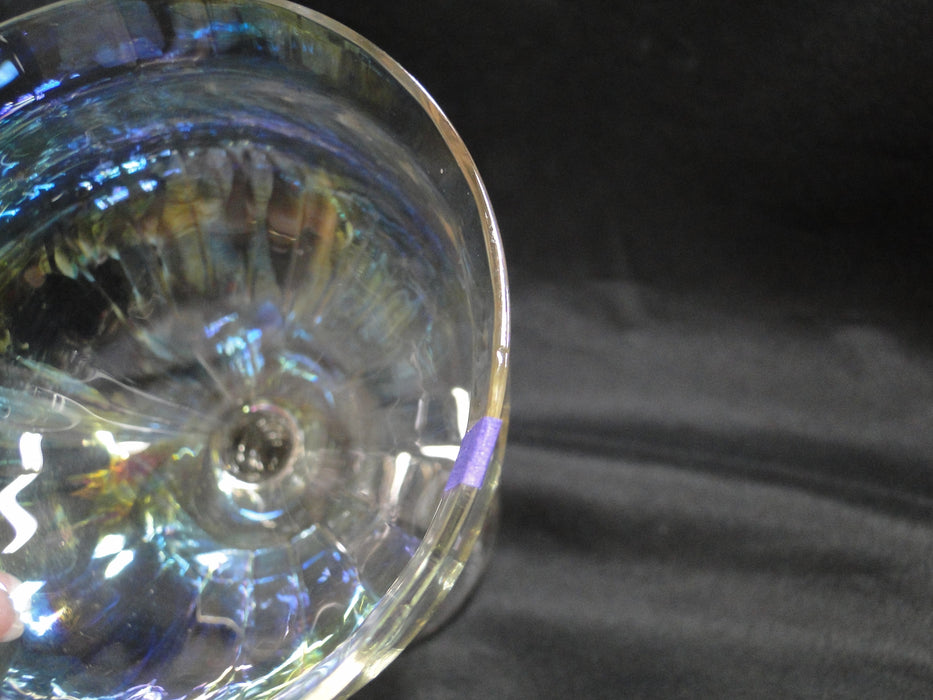 Iridescent Optic: Champagne / Sherbet (s), 4 1/2" Tall, As Is  --  MG#076