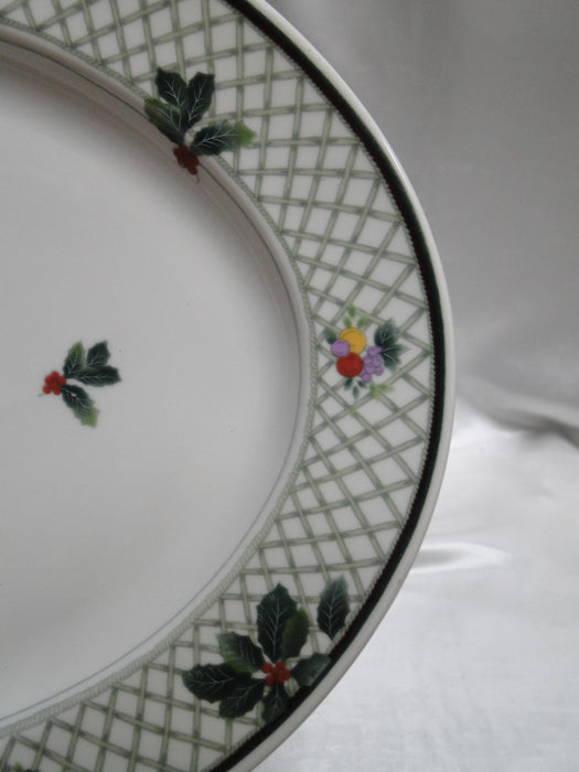 Mikasa Christmas Story, Tree, Lattice: Oval Serving Platter, 13 3/4" x 10 1/4"