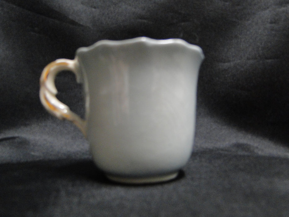 Prince Edward White Flowers on Blue: Demitasse Cup & Saucer, 2 1/4", Crazing
