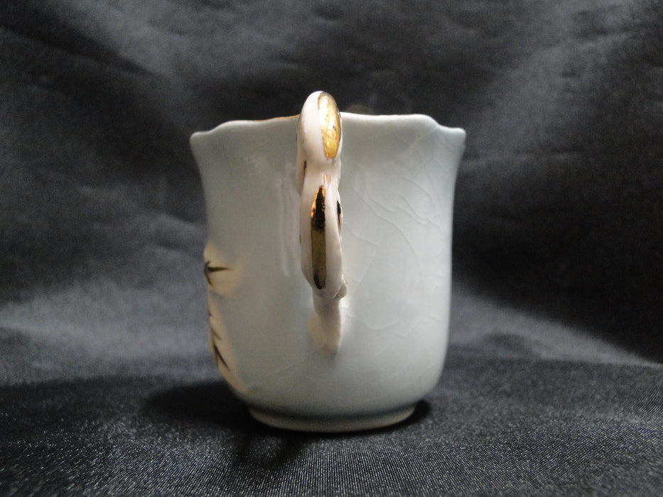 Prince Edward White Flowers on Blue: Demitasse Cup & Saucer, 2 1/4", Crazing