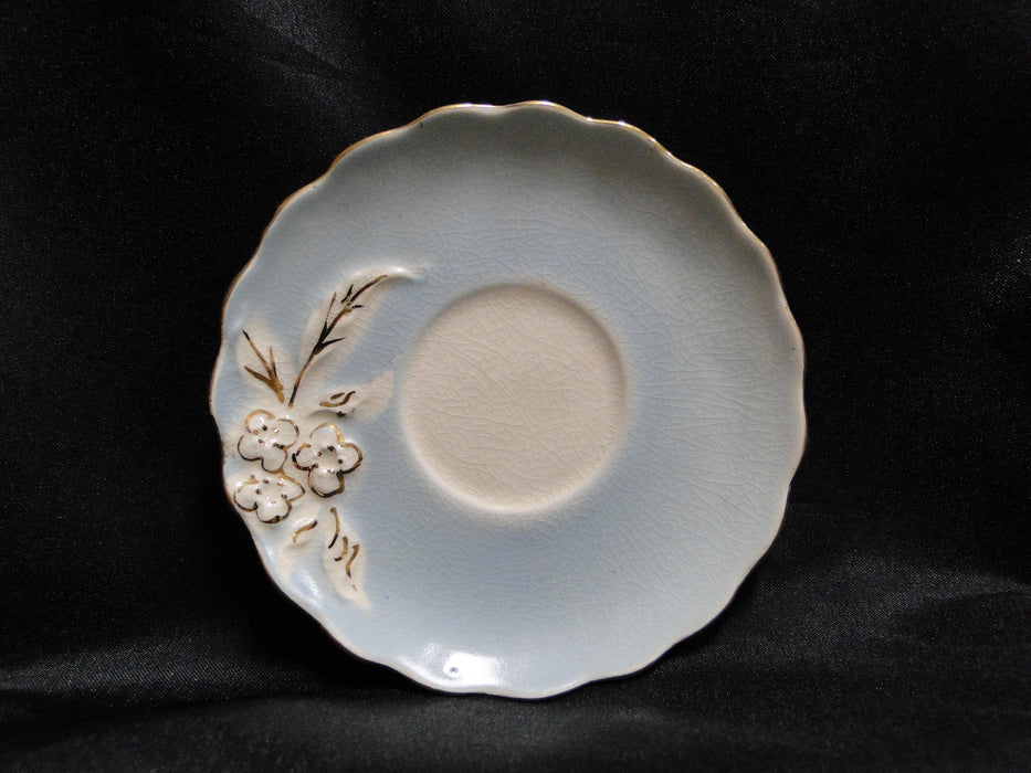 Prince Edward White Flowers on Blue: Demitasse Cup & Saucer, 2 1/4", Crazing