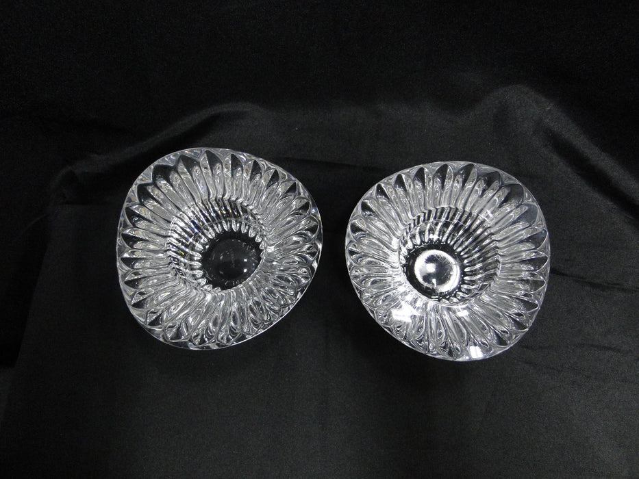 Faberge Imperial Soleil, Clear: Pair Oblong Votives, 4" x 1 3/4" Tall, Box