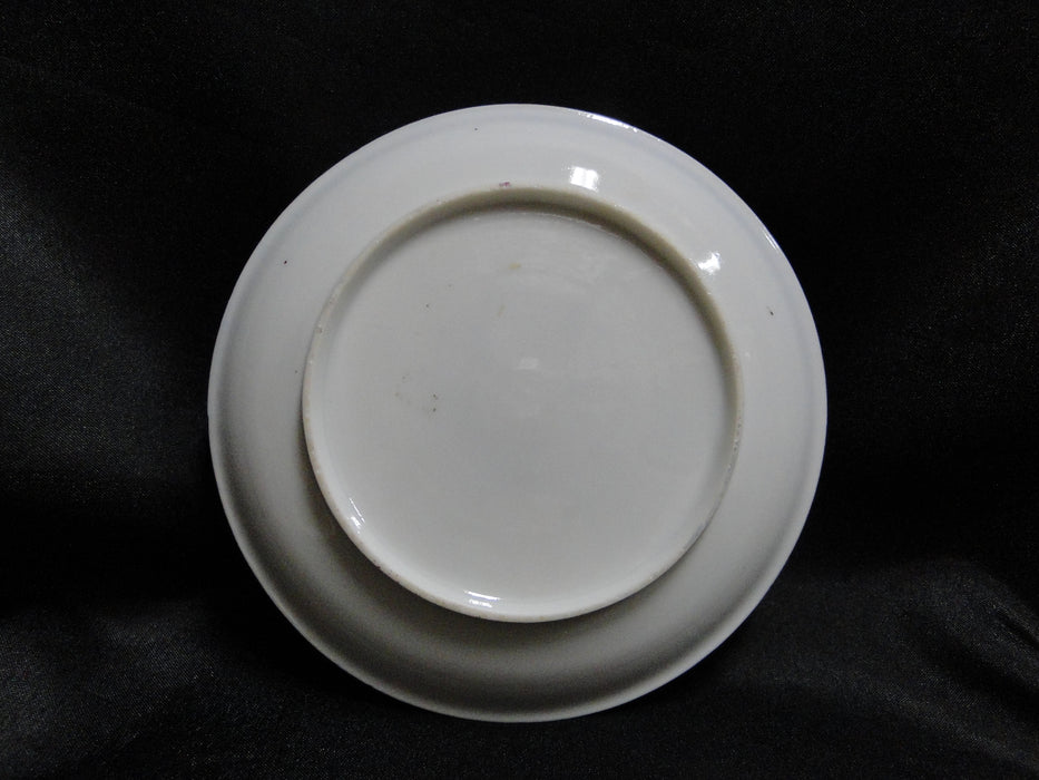 Asian Raised Gold, Burgundy Edge, Roses: Cup & Saucer Set, 2 1/2" Tall
