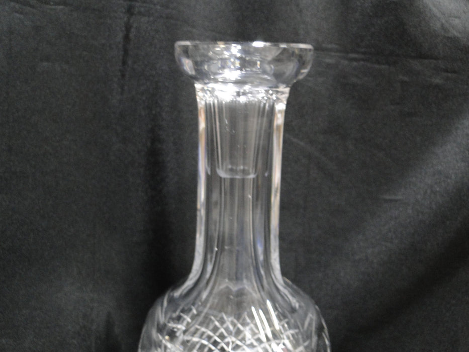 Waterford Crystal Powerscourt: Decanter & Chipped Stopper, 15" Tall, As Is