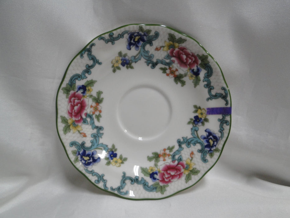 Royal Doulton Floradora Green, Florals, Green Trim: 5 3/4" Saucer Only, As Is