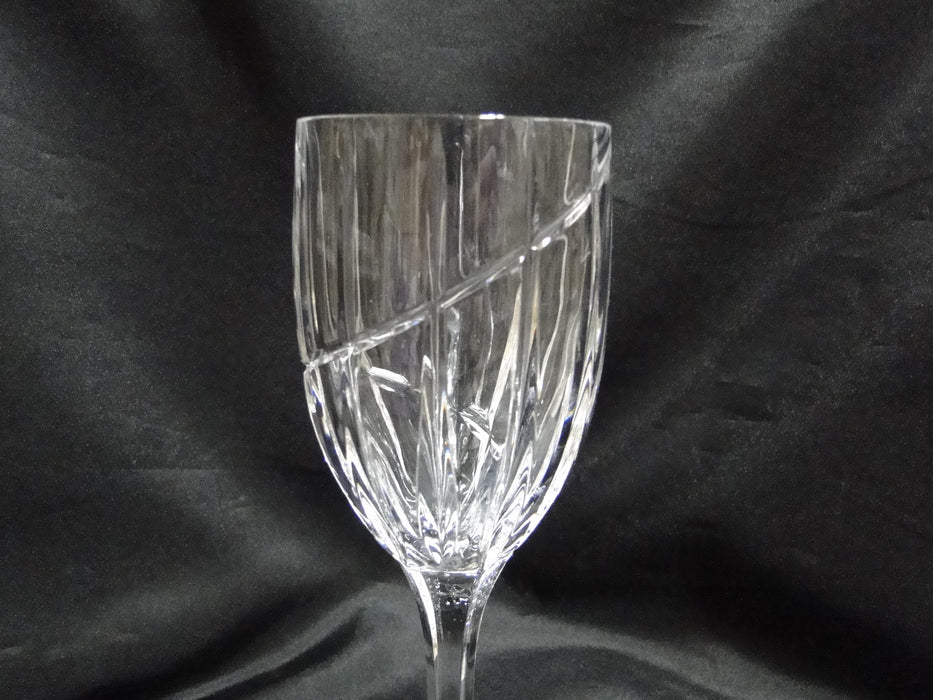 Mikasa Uptown, Vertical & Swirl Cuts: Water or Wine Goblet (s), 9" Tall