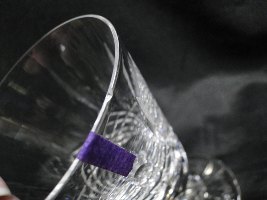 Waterford Crystal Kenmare, Cut Ovals & Squares: Claret Wine, 6" Tall, As Is