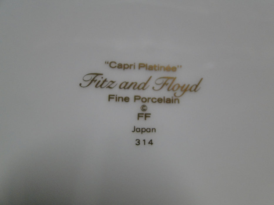 Fitz & Floyd Capri Platinee, Octagonal Gold, Platinum: Salad Plate 7 3/4", As Is