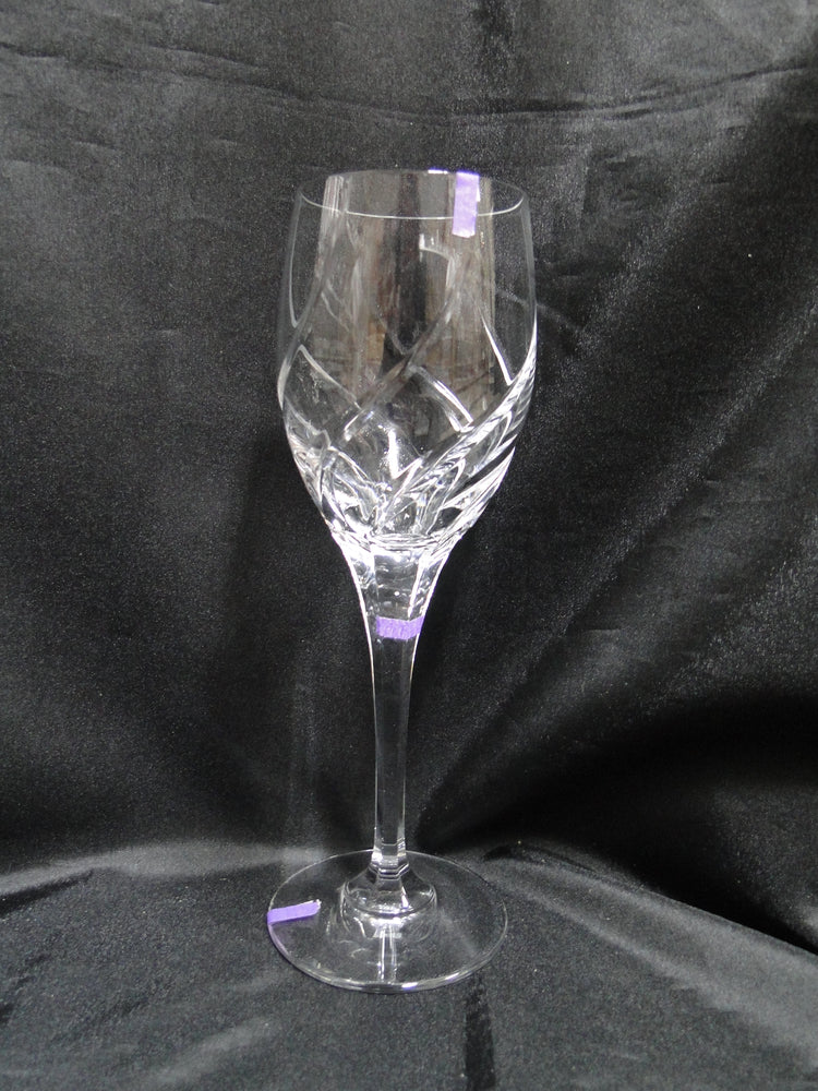 Mikasa Olympus, Swirl Cuts: Water or Wine Goblet, 9" Tall, As Is