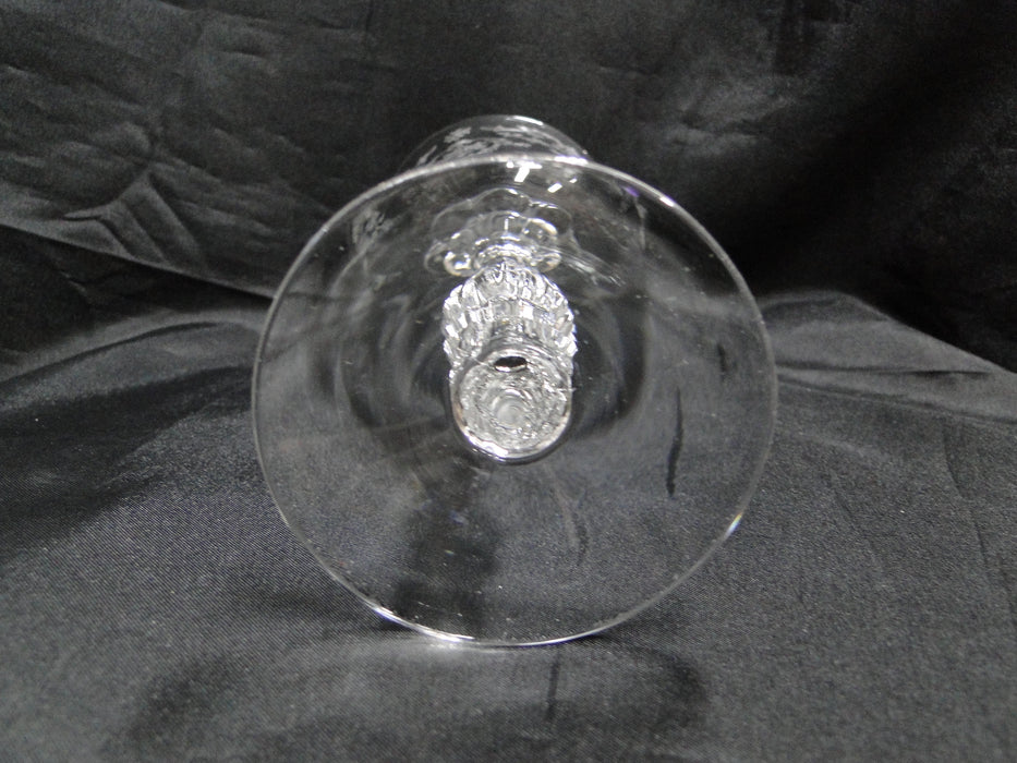 Fostoria Navarre Clear, Stem 6016, Etch 327: Water or Wine Goblet, 7 3/4", As Is