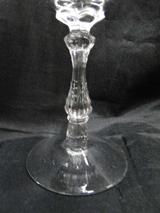 Fostoria Navarre Clear, Stem 6016, Etch 327: Water or Wine Goblet, 7 3/4", As Is