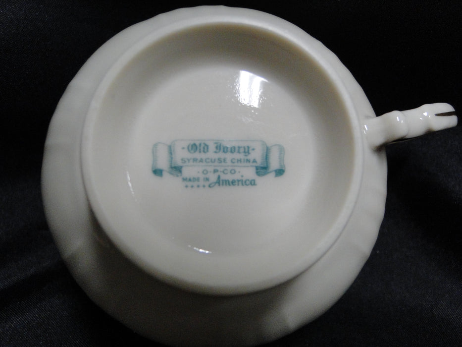 Syracuse Brantley, Wide Gold Trim: Cup & Saucer Set, 2 1/4" Tall