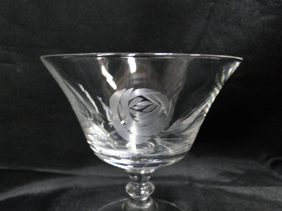 Fostoria Rose, Stem 6036, Cut Rose: Low Sherbet (s), 4 1/8" Tall