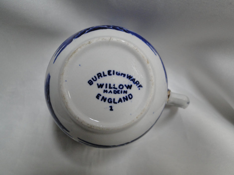 Burleigh / Burgess & Leigh Willow Blue Gold Trim: Cup & Saucer Set, Crazing