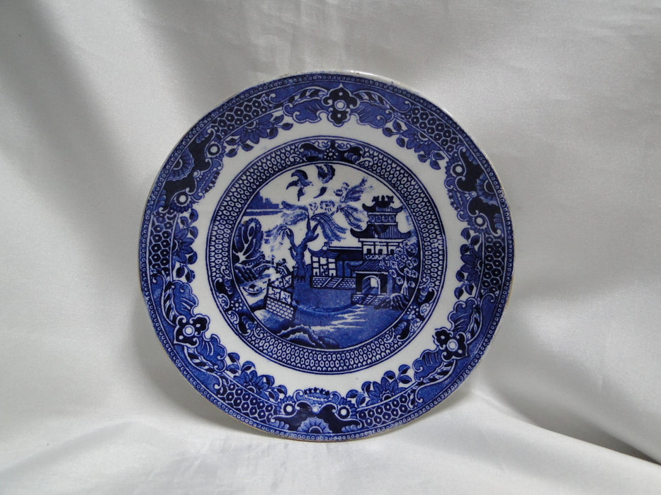Burleigh / Burgess & Leigh Willow Blue Gold Trim: Cup & Saucer Set, Crazing