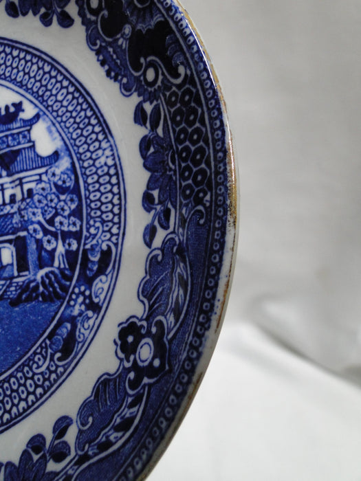 Burleigh / Burgess & Leigh Willow Blue Gold Trim: Cup & Saucer Set, Crazing