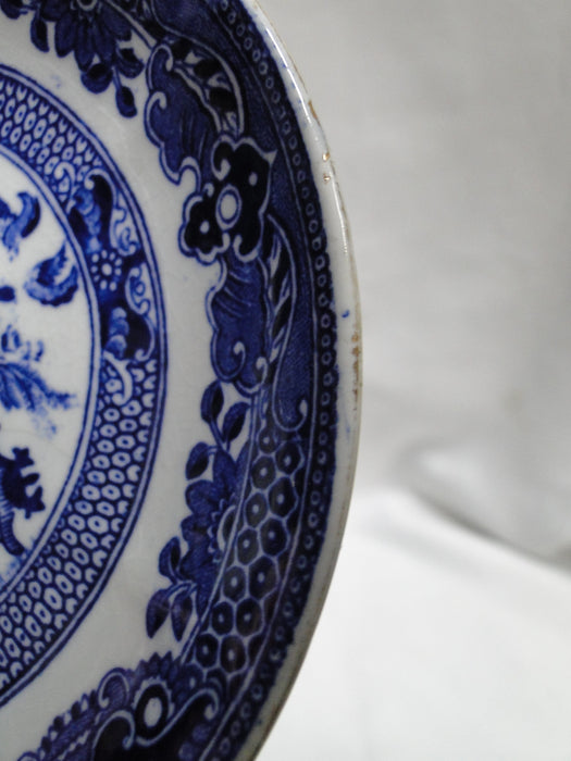 Burleigh / Burgess & Leigh Willow Blue Gold Trim: Cup & Saucer Set, Crazing