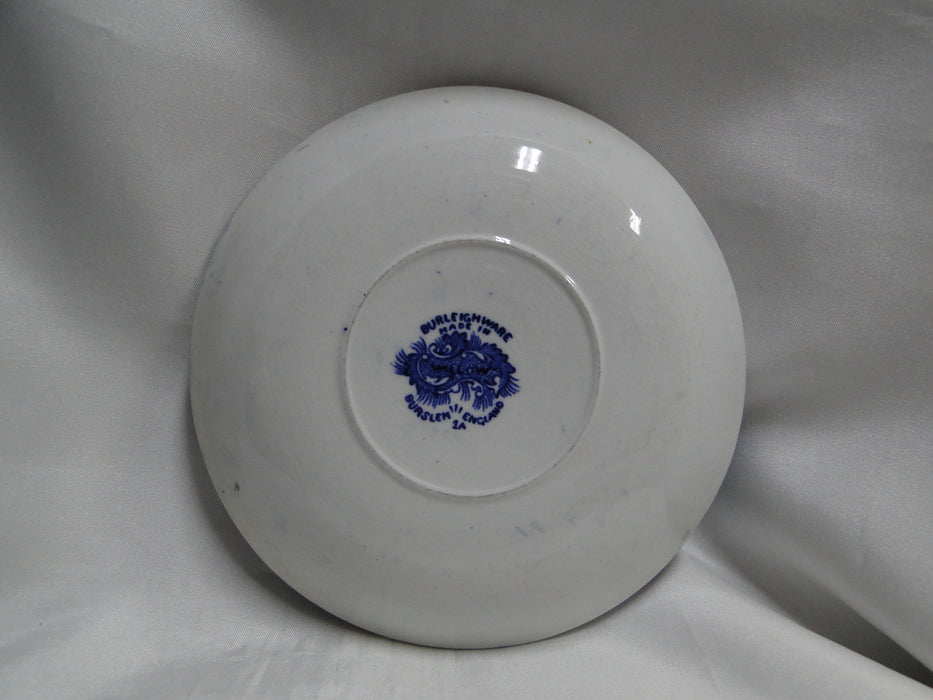 Burleigh / Burgess & Leigh Willow Blue Gold Trim: Cup & Saucer Set, Crazing