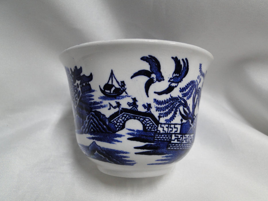 Burleigh / Burgess & Leigh Willow Blue Gold Trim: Cup & Saucer Set, Crazing