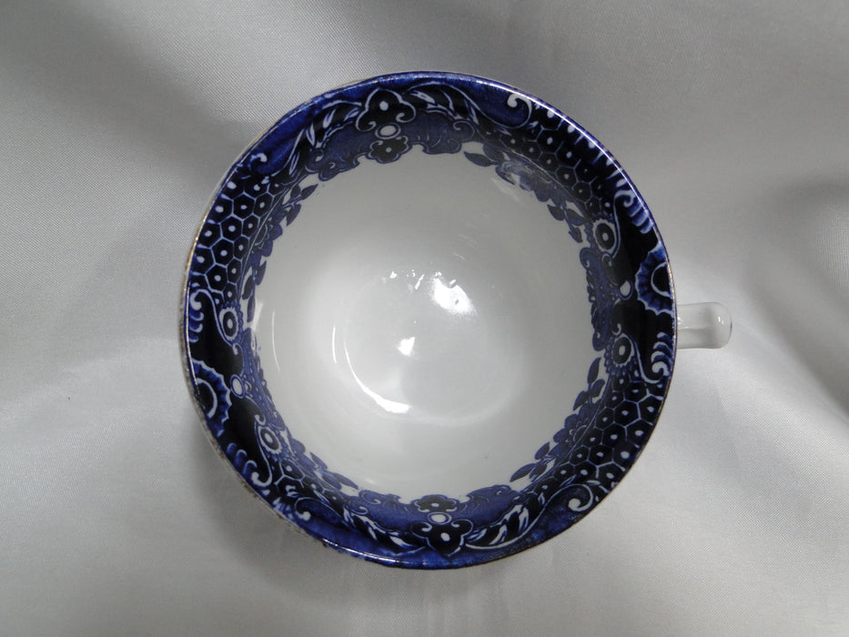 Burleigh / Burgess & Leigh Willow Blue Gold Trim: Cup & Saucer Set, Crazing